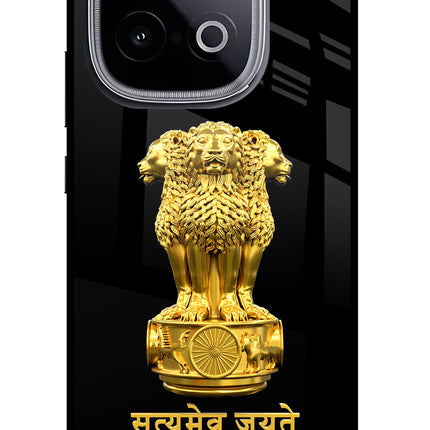 Satyamev Jayate Golden iQOO Neo 10 Glass Case
