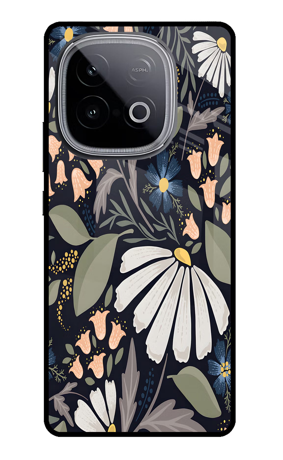 Flowers Art iQOO Neo 10 Glass Case Back Cover by Casekaro