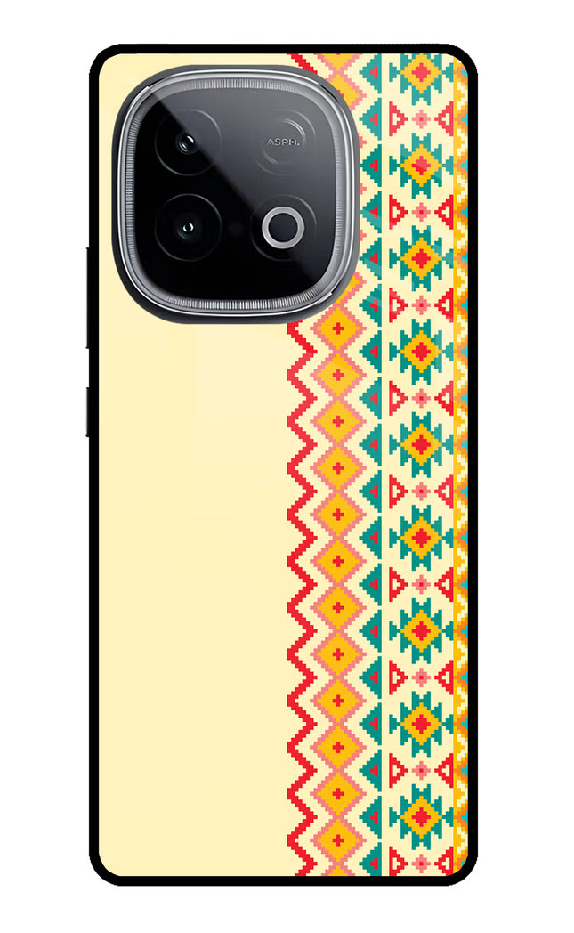Ethnic Seamless iQOO Neo 10 Glass Case Back Cover by Casekaro