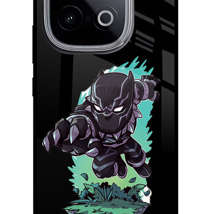 Black Panther iQOO Neo 10 Glass Case Back Cover by Casekaro