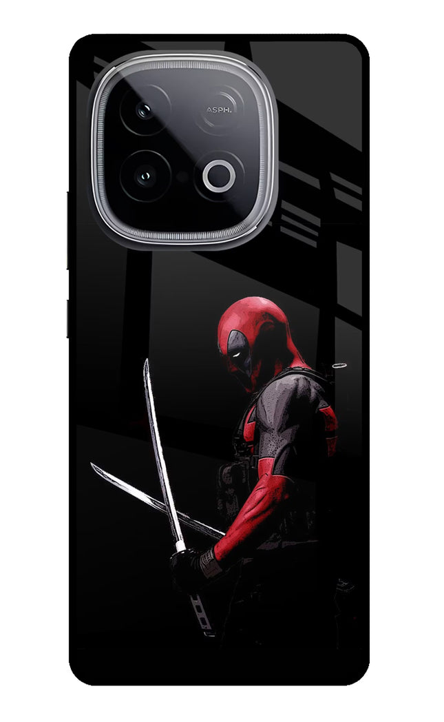 Deadpool iQOO Neo 10 Glass Case Back Cover by Casekaro