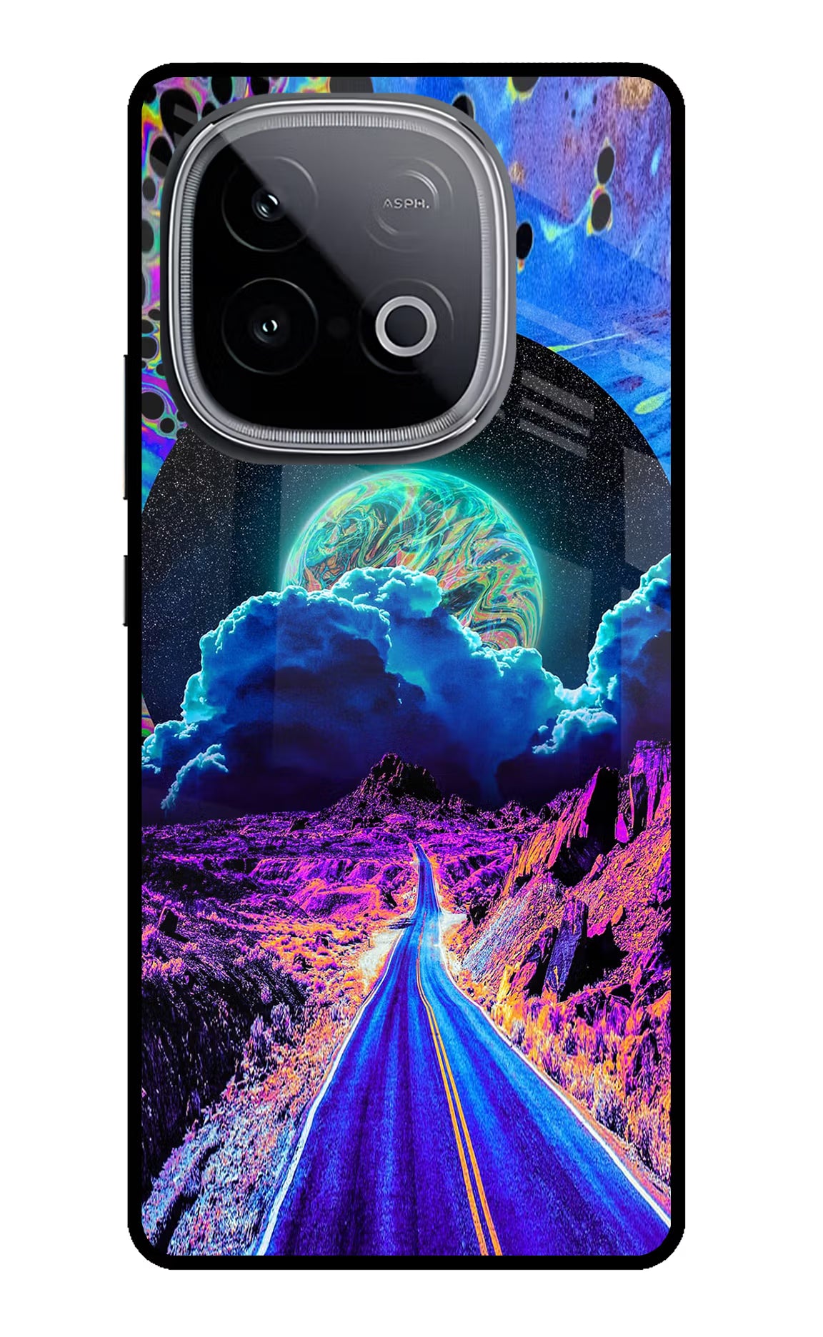 Psychedelic Painting iQOO Neo 10 Glass Case Back Cover by Casekaro