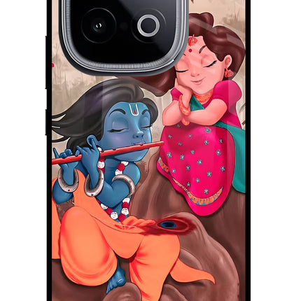 Radhe Krishna iQOO Neo 10 Glass Case Back Cover by Casekaro