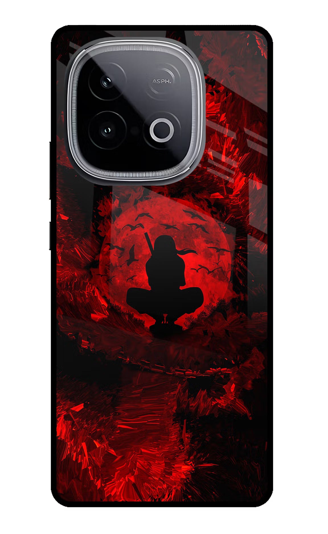Itachi Uchiha iQOO Neo 10 Glass Case Back Cover by Casekaro