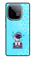 Cute Astronaut Chilling iQOO Neo 10 Glass Case