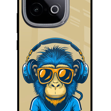 Monkey Headphone iQOO Neo 10 Glass Case Back Cover by Casekaro