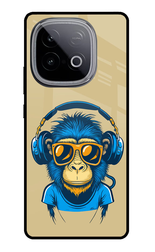 Monkey Headphone iQOO Neo 10 Glass Case Back Cover by Casekaro