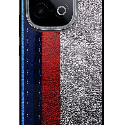 BMW Stripes iQOO Neo 10 Glass Case Back Cover by Casekaro