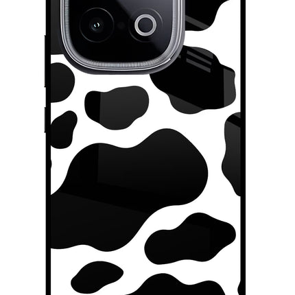 Cow Spots iQOO Neo 10 Glass Case Back Cover by Casekaro
