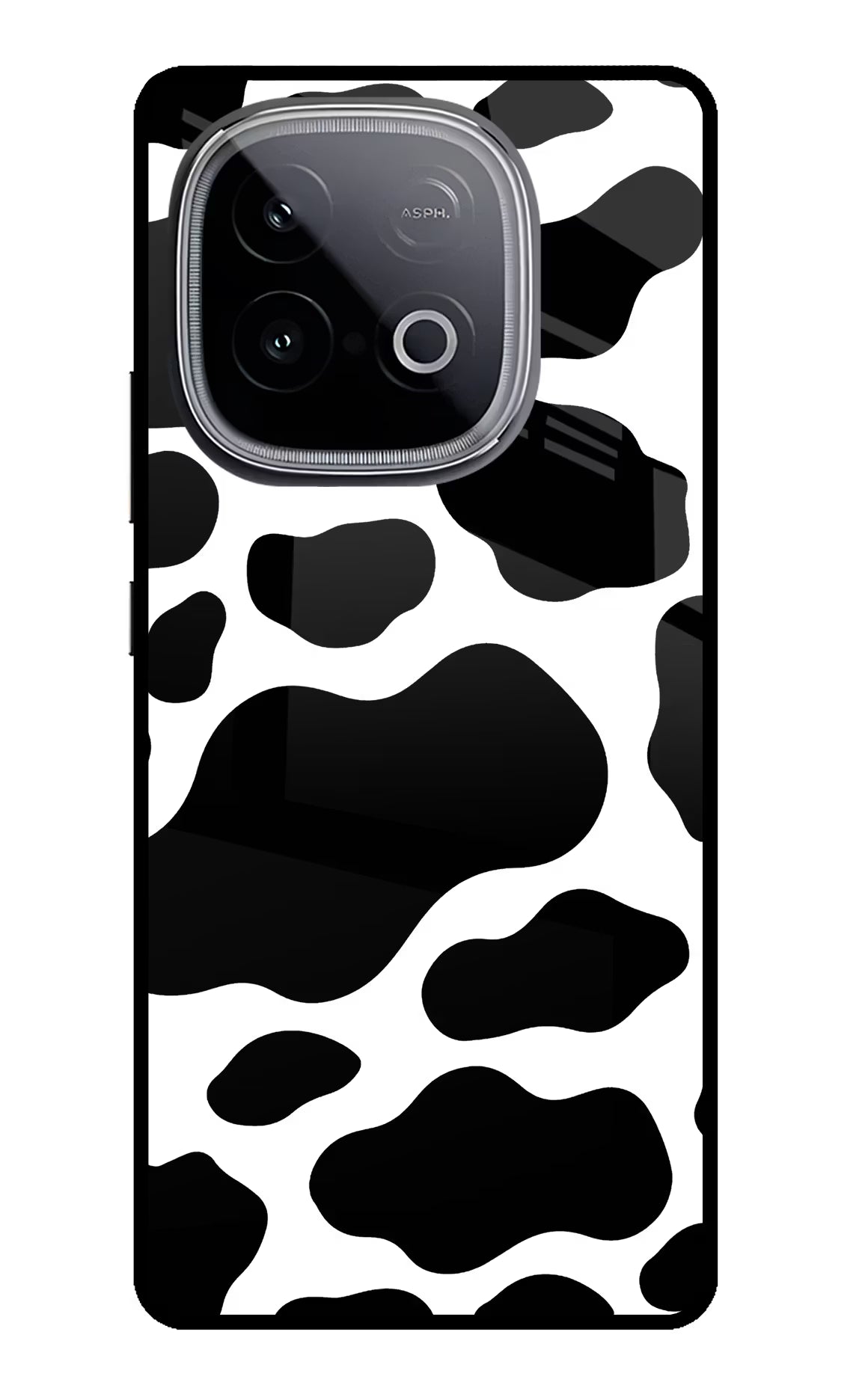 Cow Spots iQOO Neo 10 Glass Case Back Cover by Casekaro