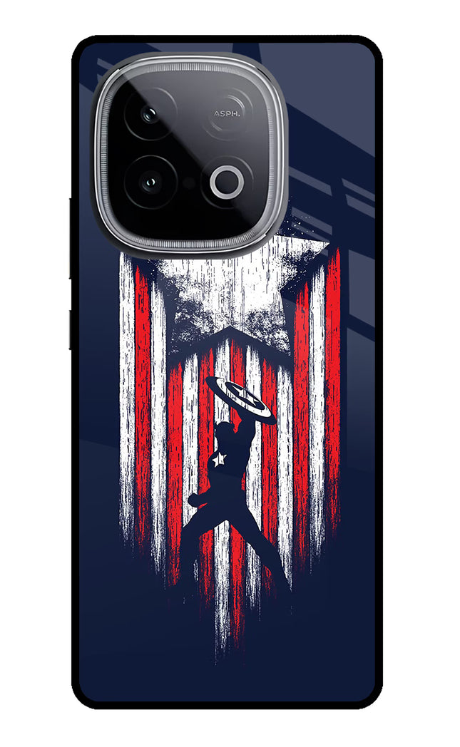Captain America Marvel Art iQOO Neo 10 Glass Case Back Cover by Casekaro
