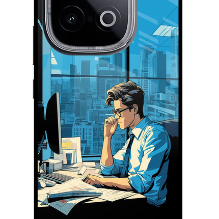Focused Hustler (AI Generated) iQOO Neo 10 Glass Case Back Cover by Casekaro