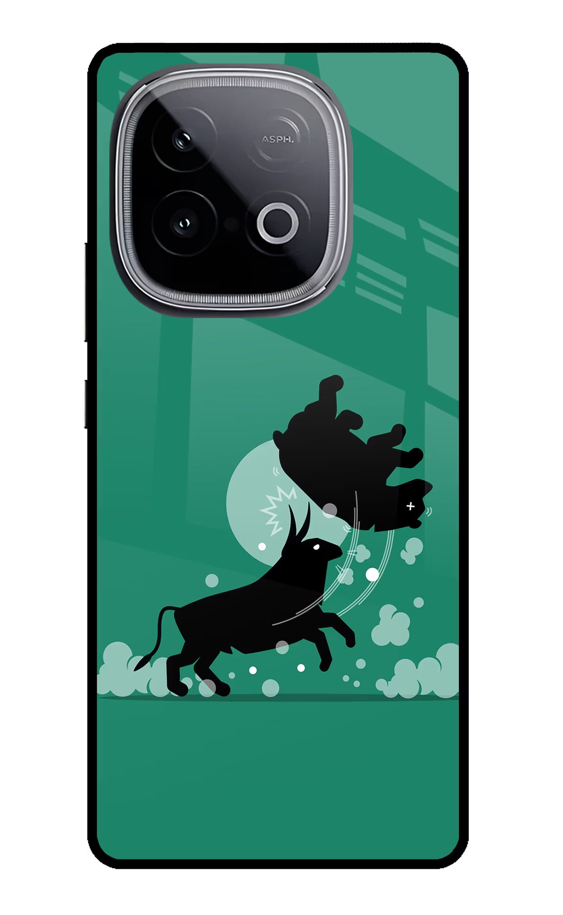 Bull Conqueror iQOO Neo 10 Glass Case Back Cover by Casekaro