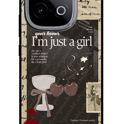 I am just a girl iQOO Neo 10 Glass Case