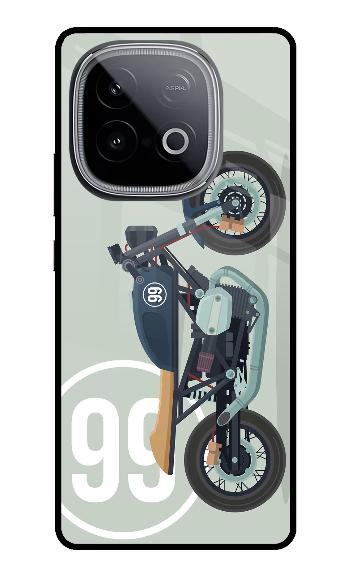 Classic Cafe Racer 99 iQOO Neo 10 Glass Case Back Cover by Casekaro