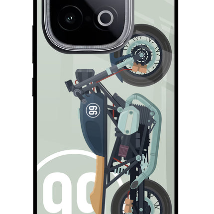Classic Cafe Racer 99 iQOO Neo 10 Glass Case Back Cover by Casekaro