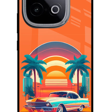 Palm Drive 80s iQOO Neo 10 Glass Case Back Cover by Casekaro