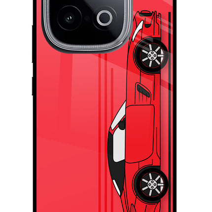 Red Velocity iQOO Neo 10 Glass Case Back Cover by Casekaro