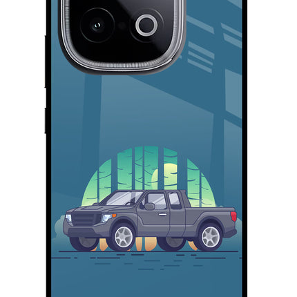 Retro Garage Vibe iQOO Neo 10 Glass Case Back Cover by Casekaro