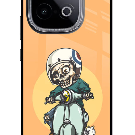 Undead Biker iQOO Neo 10 Glass Case Back Cover by Casekaro