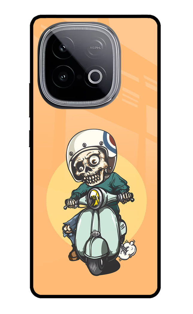 Undead Biker iQOO Neo 10 Glass Case Back Cover by Casekaro
