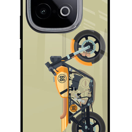 Vertical Speedster iQOO Neo 10 Glass Case Back Cover by Casekaro