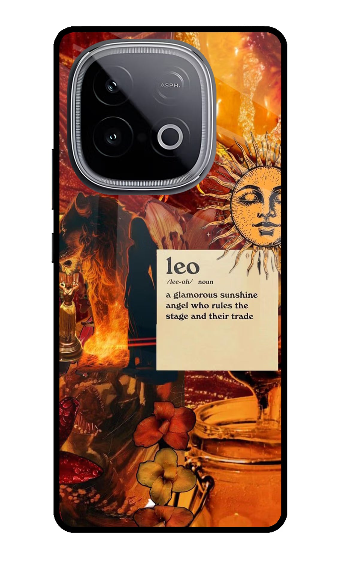 Leo Zodiac iQOO Neo 10 Glass Case Back Cover by Casekaro