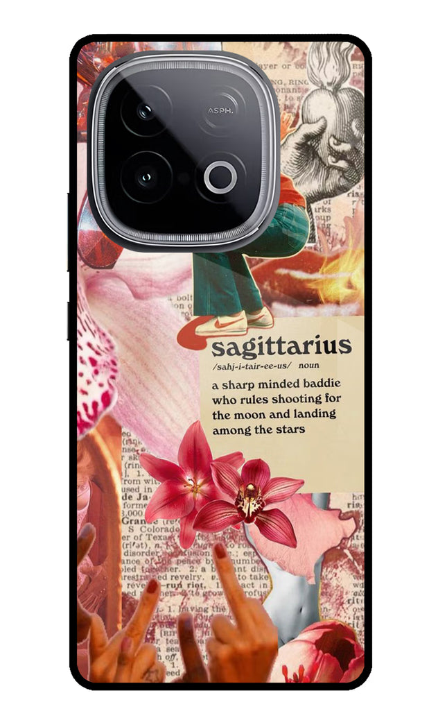 Sagittarius Zodiac iQOO Neo 10 Glass Case Back Cover by Casekaro