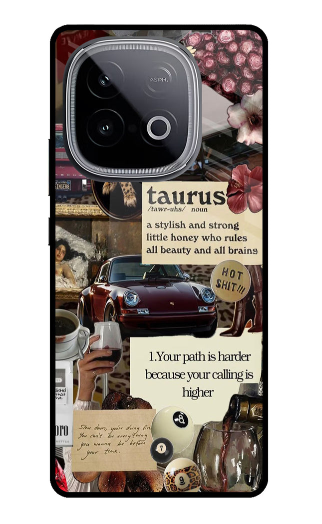 Taurus Zodiac iQOO Neo 10 Glass Case Back Cover by Casekaro