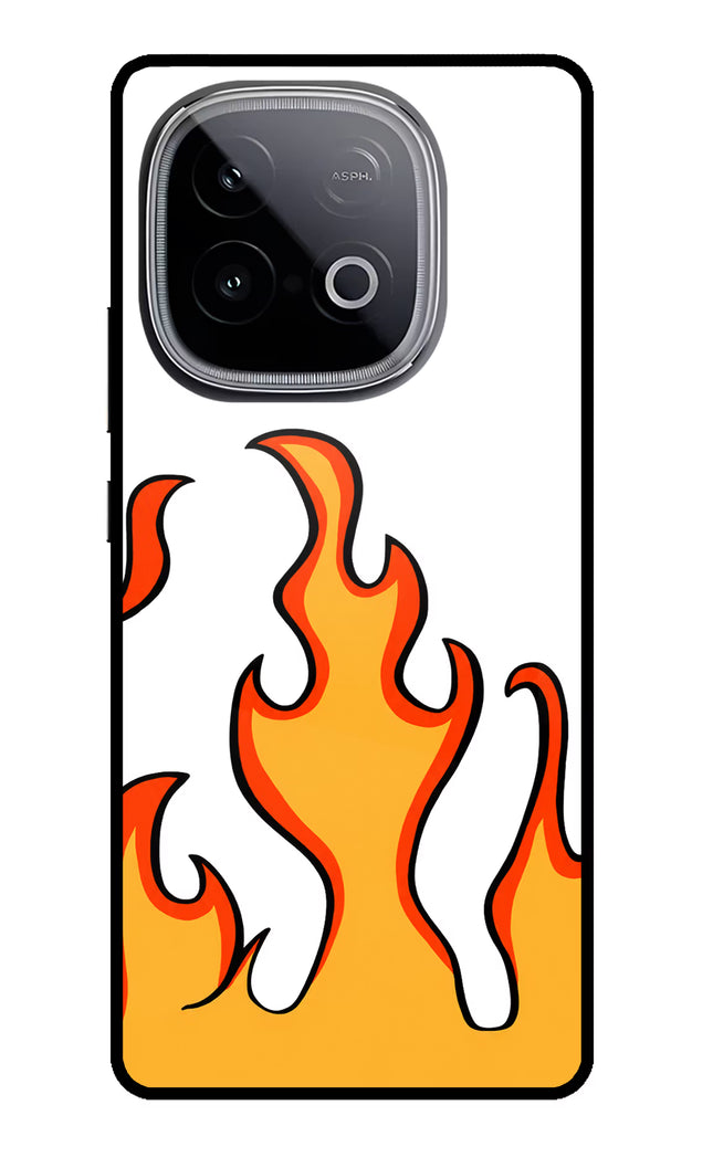 Fired Up – White iQOO Neo 10 Glass Case Back Cover by Casekaro