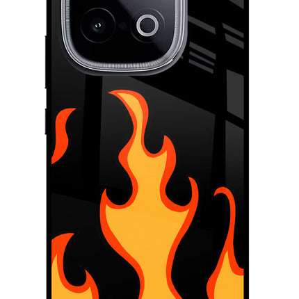 Fired Up – Black iQOO Neo 10 Glass Case Back Cover by Casekaro