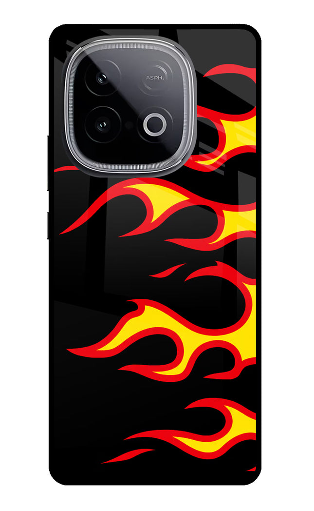 Side Sweep Flames iQOO Neo 10 Glass Case Back Cover by Casekaro