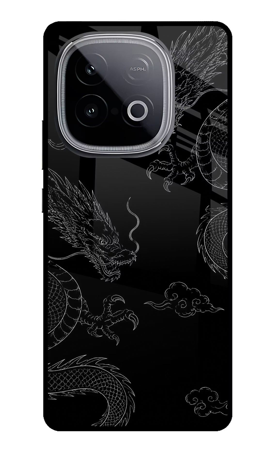 Twin Dragons iQOO Neo 10 Glass Case Back Cover by Casekaro