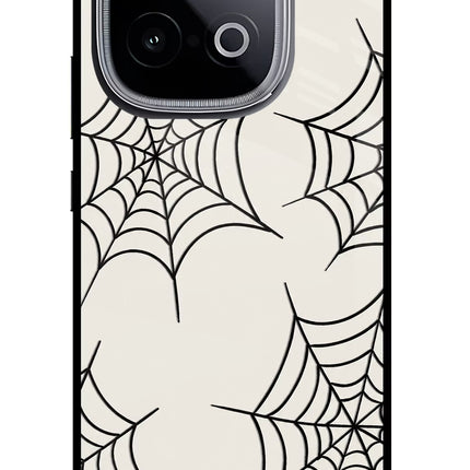 Spider Web iQOO Neo 10 Glass Case Back Cover by Casekaro