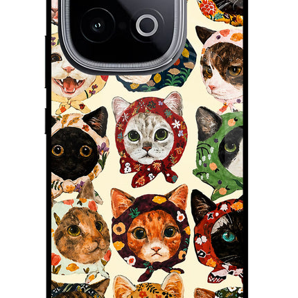 Cool Cat iQOO Neo 10 Glass Case Back Cover by Casekaro