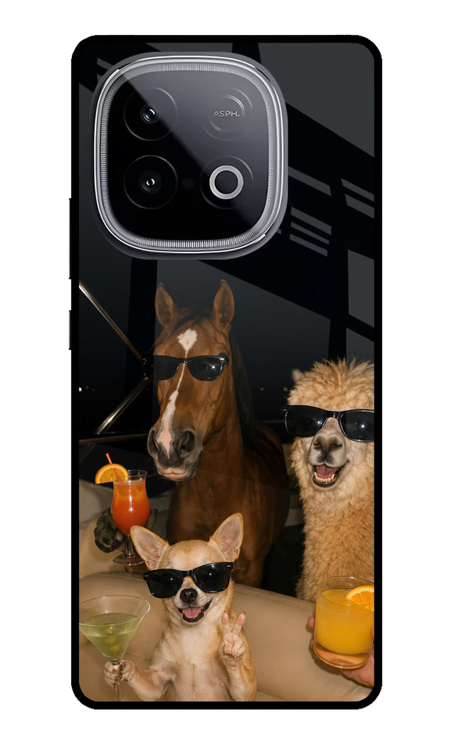 Party Squad iQOO Neo 10 Glass Case Back Cover by Casekaro