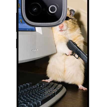 Hacker Hamster iQOO Neo 10 Glass Case Back Cover by Casekaro