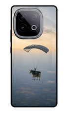 Skydiving Cow iQOO Neo 10 Glass Case