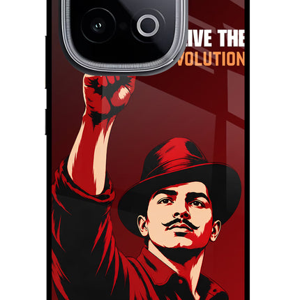 Bhagat Singh Revolution iQOO Neo 10 Glass Case Back Cover by Casekaro