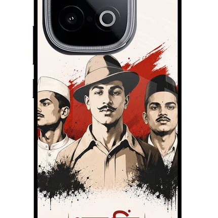 Bhagat Singh Trio iQOO Neo 10 Glass Case Back Cover by Casekaro
