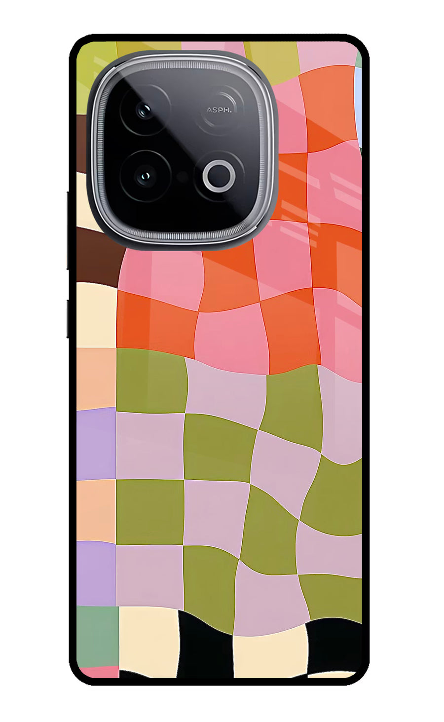 Wavy Grid iQOO Neo 10 Back Cover, Glass case