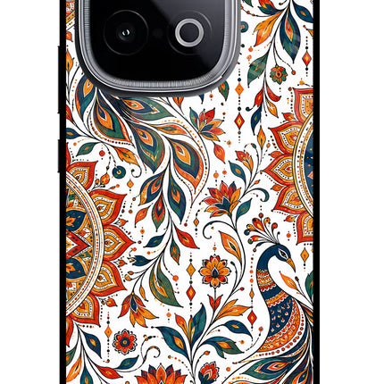White Mayura iQOO Neo 10 Glass Case