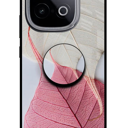 White Pink Leaf iQOO Neo 10 Pop Case by Casekaro