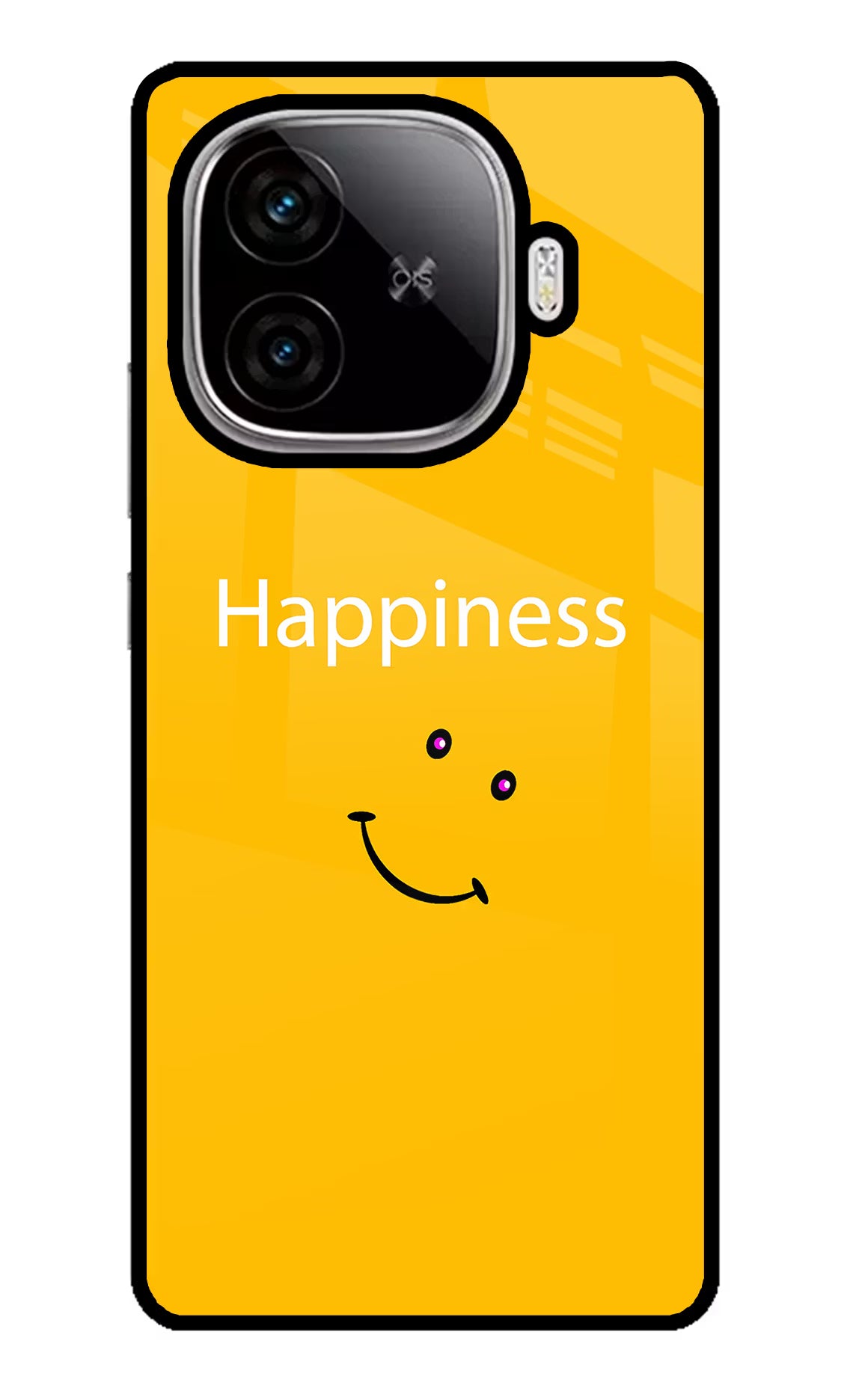 Happiness With Smiley iQOO Neo 10R 5G Glass Case Back Cover by Casekaro