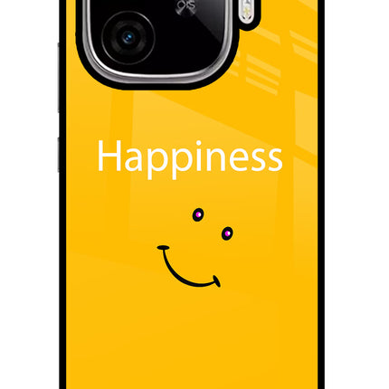 Happiness With Smiley iQOO Neo 10R 5G Glass Case Back Cover by Casekaro