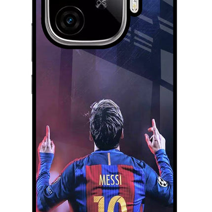 Messi iQOO Neo 10R 5G Glass Case Back Cover by Casekaro