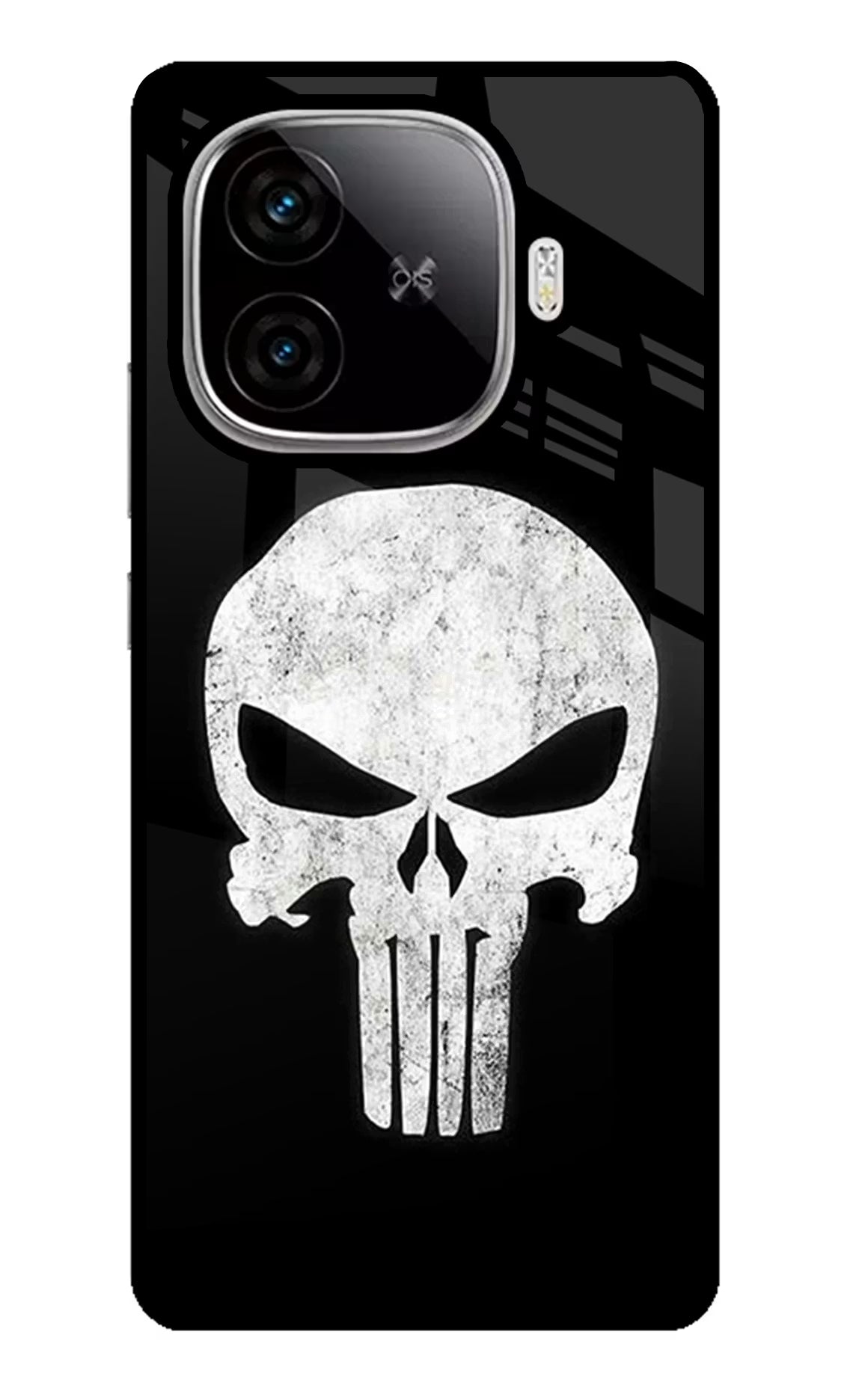Punisher Skull iQOO Neo 10R 5G Glass Case Back Cover by Casekaro