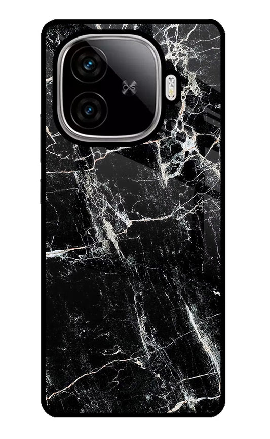 Black Marble Texture iQOO Neo 10R 5G Glass Case