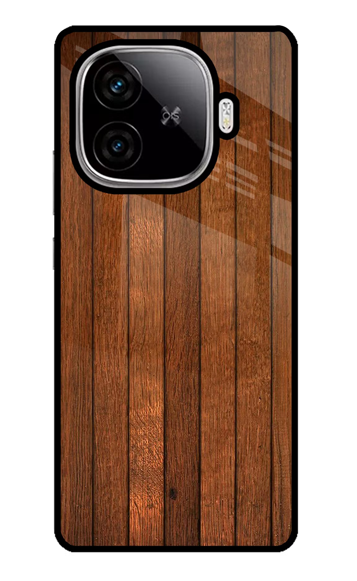 Wooden Artwork Bands iQOO Neo 10R 5G Glass Case Back Cover by Casekaro