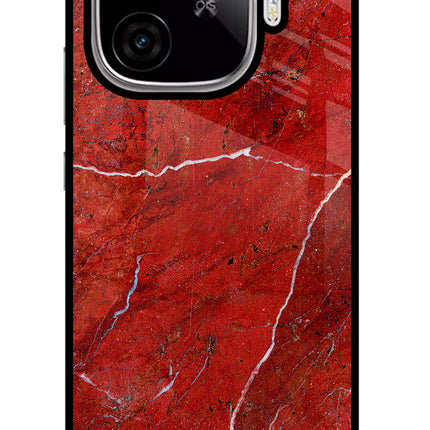 Red Marble Design iQOO Neo 10R 5G Glass Case Back Cover by Casekaro